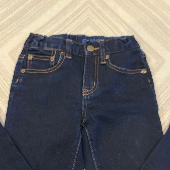 Crewcuts Boys Skinny Adjustable Waist Dark Wash Blue Jeans - Size 6 - Picture 2 of 7